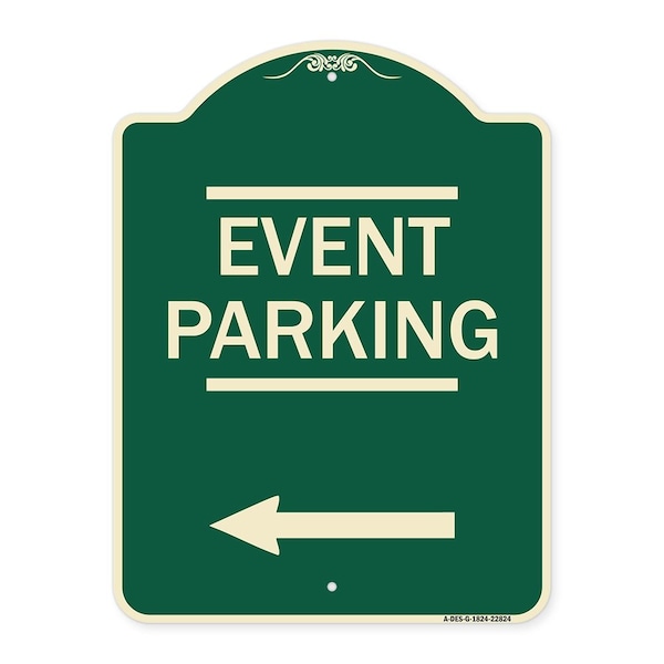 Thanks for Coming Turn Right for Exit Event Parking W/ Left Arrow Alum, 18" L, 24" H, G-1824-22824